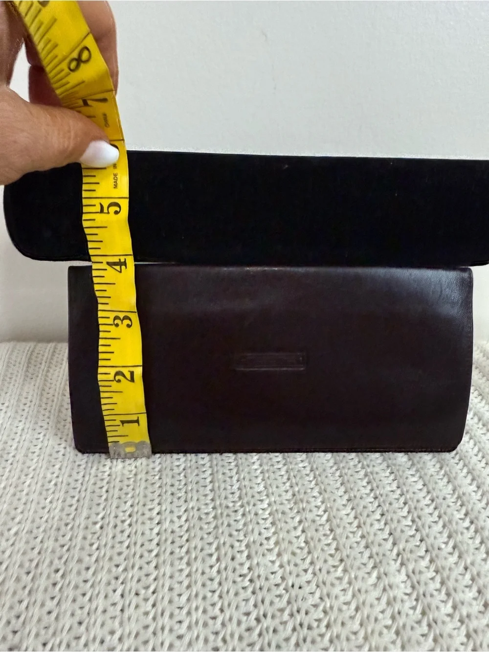 Christian Dior Vintage Classic Chocolate Brown Leather checkbook/ Wallet